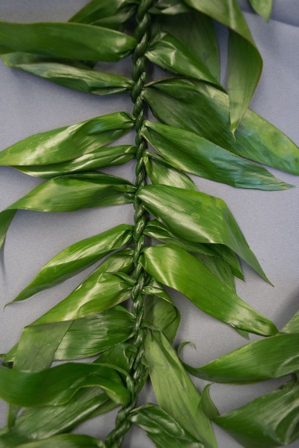 Maile-style Ti Leaf Lei