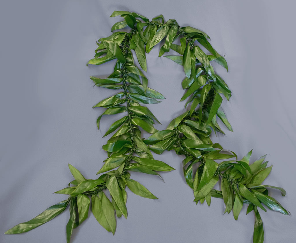 Maile-style Ti Leaf Lei